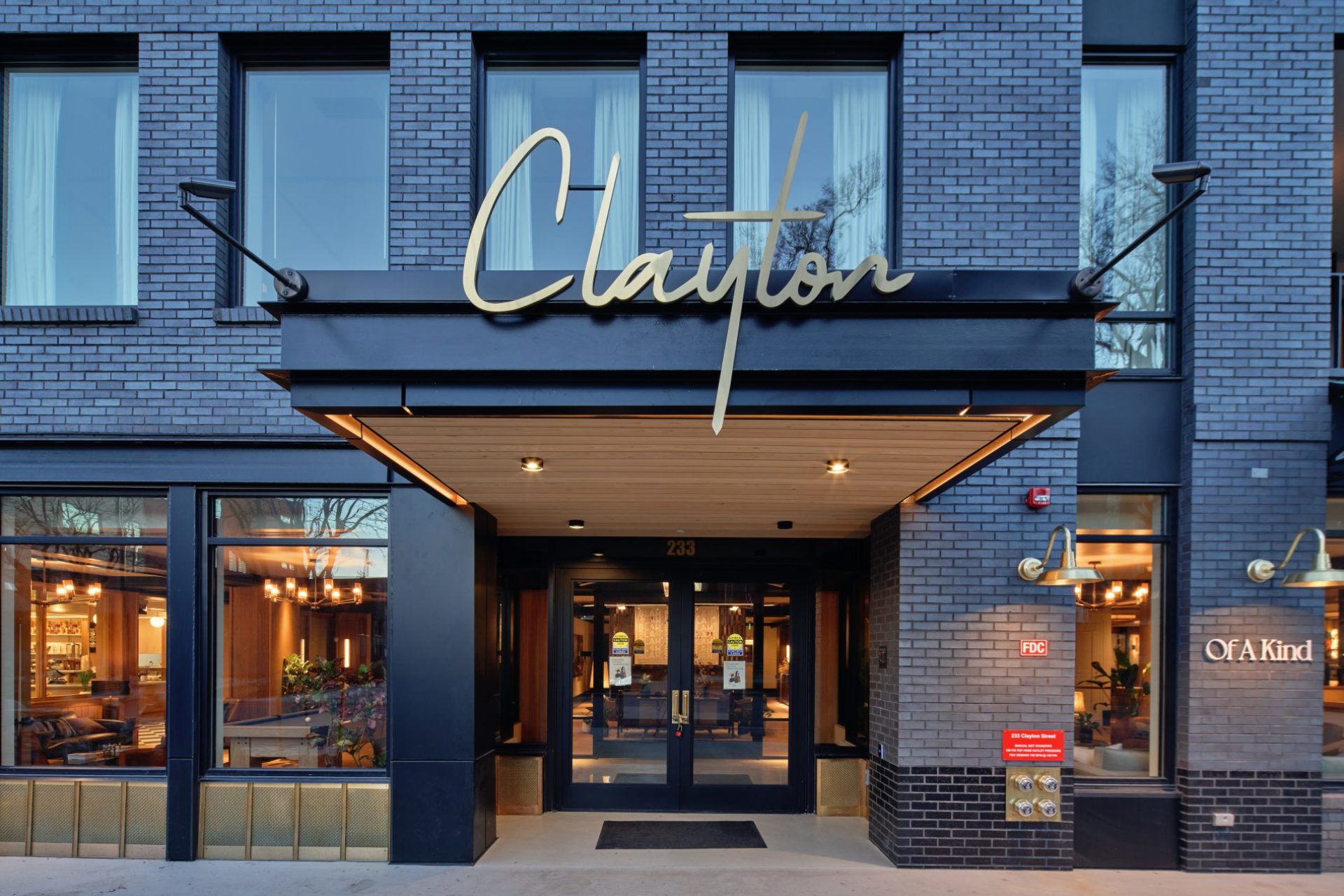 Entrance to Clayton Hotel in Denver, CO