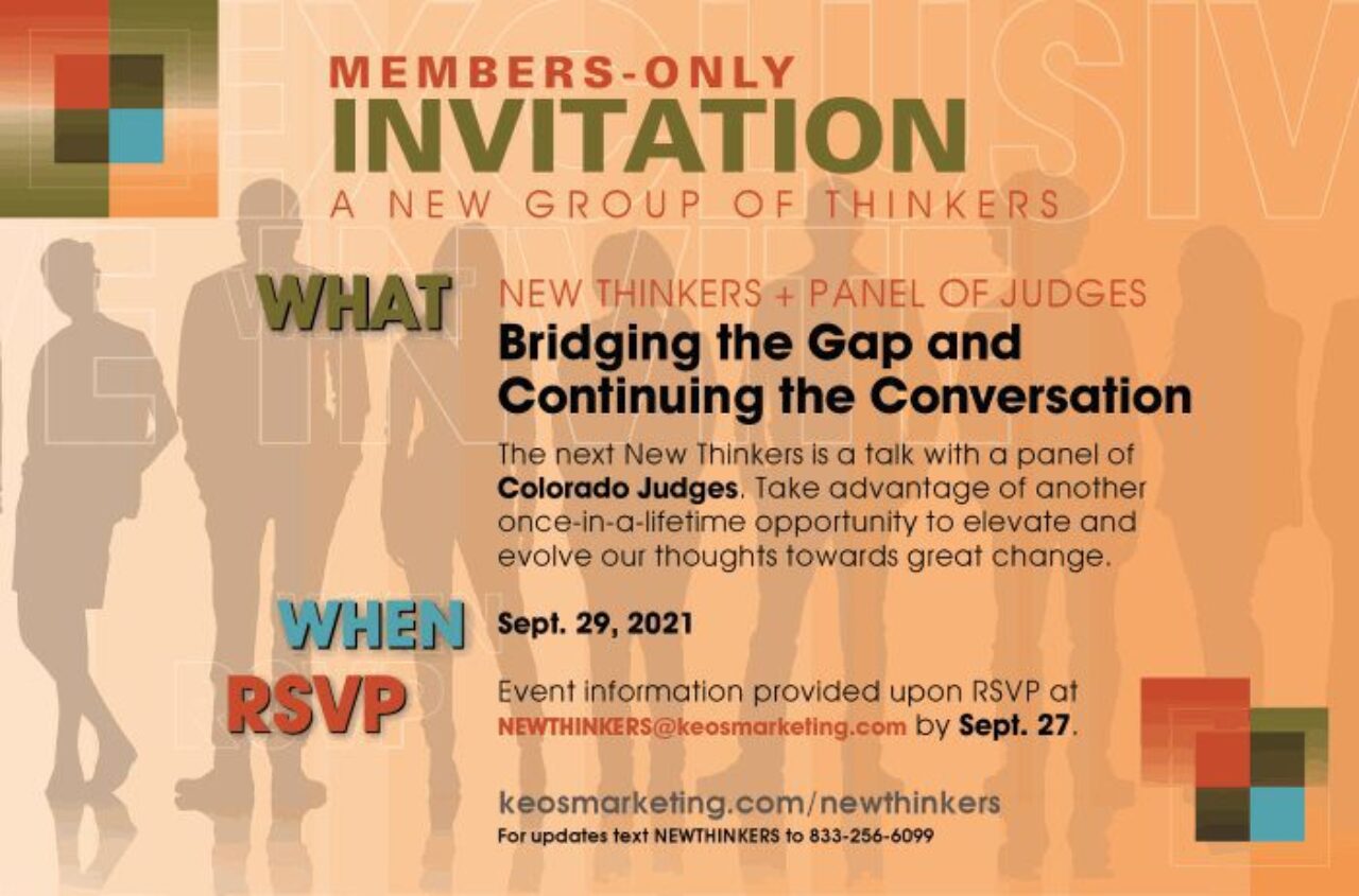 Clayton Members Only Invitation - New Thinkers + Panel of Judges Banner