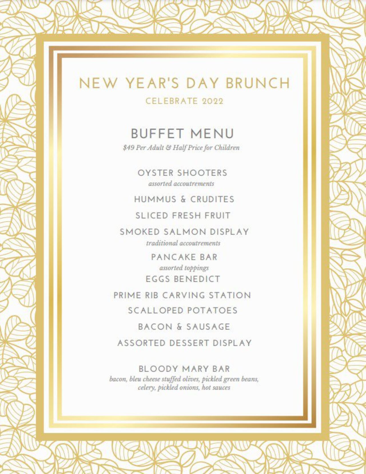 New Year's Day Brunch Menu at our Denver hotel, Clayton Members Club & Hotel